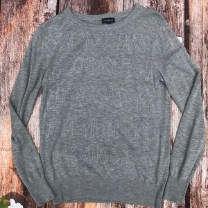 The Limited Gray City Name Sweater